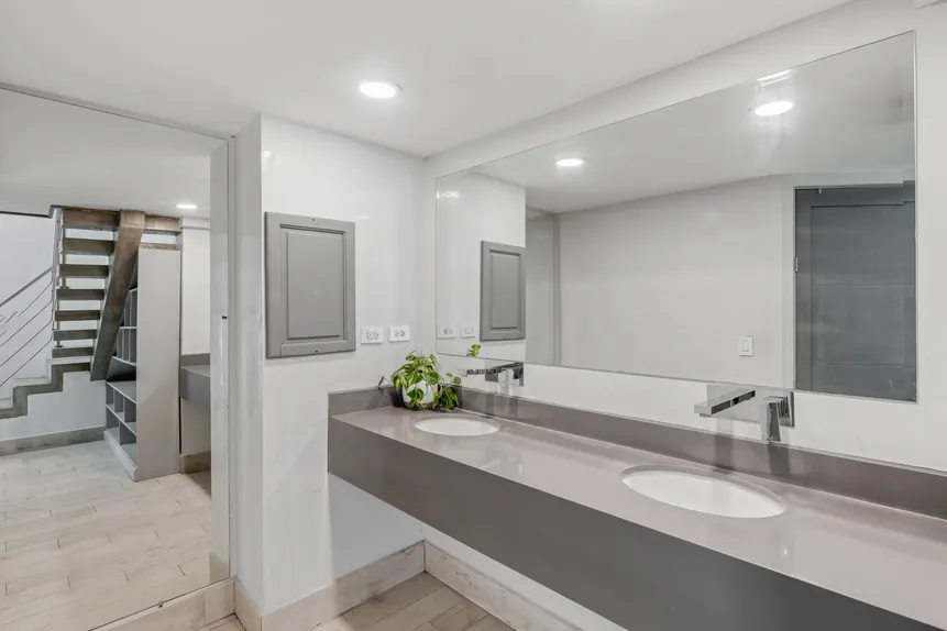Shared Surf Dorm bathroom vanity